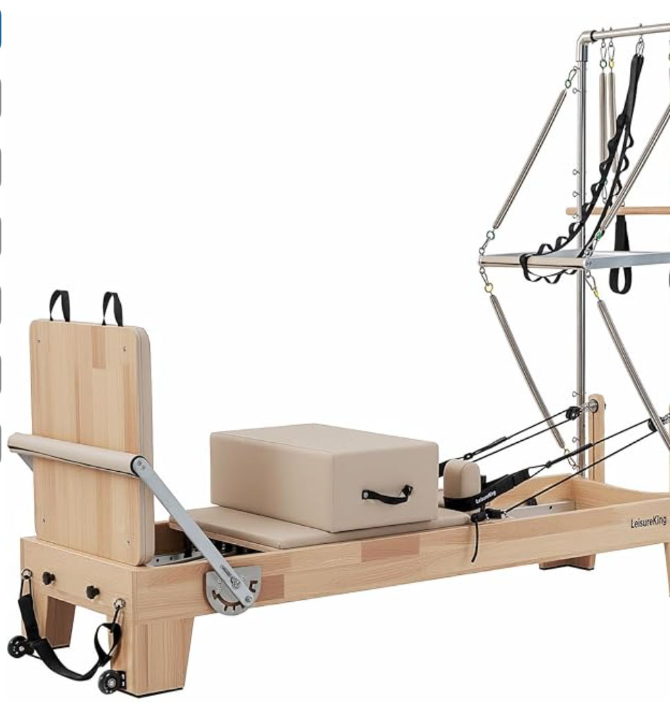 Pilates Reformer Machine — Quick-Assembly Studio-Grade Oak Wood Reformer